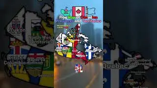 Flag Map of Canadian Provinces and Territories #map #mapping #canada