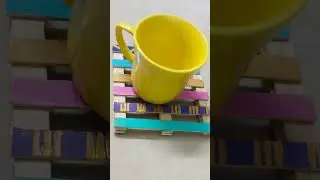 DIY coaster #coaster #icecreamstickcraftideas #icecreamsticks   #diy #craft #teacoaster