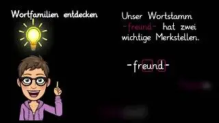 Erklärvideo Wortfamilie und den Wortstamm entdecken, Klasse 2 - Grundschule