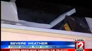 Winds Damage Restaurant Roof