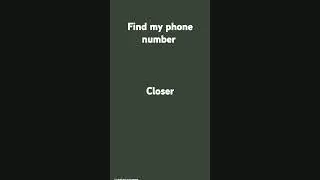 Find my phone number! #findit findit