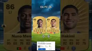 NUNO MENDES X HAKIMI EVOLUTION CARD ON FIFA #eafc26 #fifa