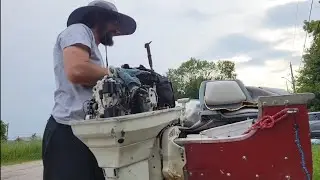 Disassemble and Lubricate the Throttle Cable on a 1988 Johnson Evinrude 40 hp Tiller Handle