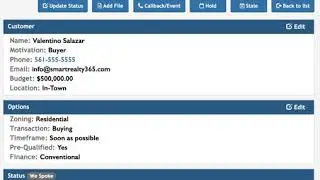 SMARTREALTY 365 HOW TO VIDEOS- Update STATUS