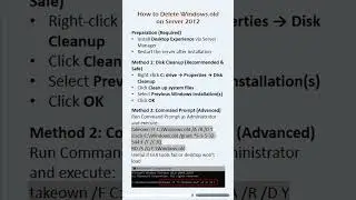 Delete Windows.old on Server 2012 &ndash; Step-by-Step Guide #server2012