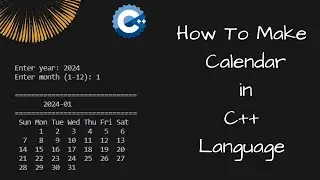 Calendar in cpp language || Cpp language project
