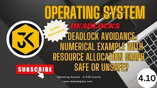 4.10 GATE - Deadlock Avoidance: Numerical Example with Resource Allocation Graph - Safe or Unsafe?