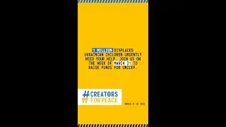 Creators For Peace | Help the 1.5 Million Displaced Children! #creatorsforpeace