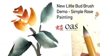 New Little Bud Brush Demo Chinese Painting / Sumie Simple Rose