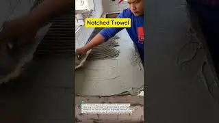 Smooth Tile Adhesive Spread Technique #Construction #DIY #Tiling