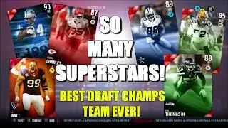 SO MANY SUPERSTARS! BEST DRAFT CHAMPIONS TEAM EVER! Madden 16 Draft Champions Gameplay