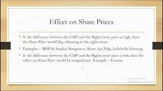 Rights issue and Rights Entitlement Shares/RE Shares