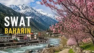 Exploring the Charm of Bahrain: The Heart of Swat Valley in Pakistan 4k walking video simple life 🇵🇰
