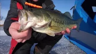 ICE FISHING BIG BASS ON SMALL PONDS!