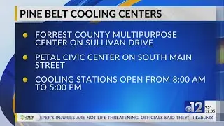 Where are the Pine Belt cooling center locations?