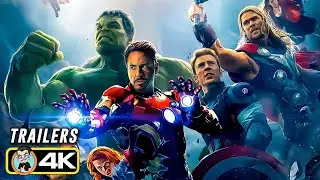 Every AVENGERS Movie Trailer in 4K | Ultimate MCU Compilation 🔥