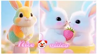Cute Bunny Love Story 🐰🍓 | Super Adorable Animation2. Sweet Baby Rabbits  Strawberry 🍓💖 |Cute Carton