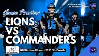 Detroit Lions vs Washington Commanders Preview | 2025 NFC Divisional Round | Johnny Gaz Sports