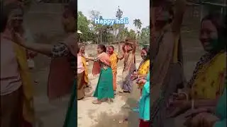 Holi Celebrating lady gang