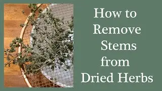 Herbs - How to Remove Stems Before Jarring Herbs