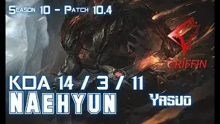 GRF Naehyun YASUO vs VLADIMIR Mid - Patch 10.4 KR Ranked