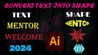 How To Convert Text into Shape/ Illustrator