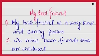 👫 My Best Friend | Simple & Heart Touching Lines for Students | Easy English Speech