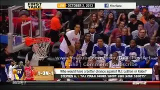 ESPN First Take  Michael Jordan says Kobe Bryant would beat him
