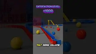🔴🔵 3,431 Domino Satisfying Collapse | Red vs Blue  #3dphysics #physicsfun