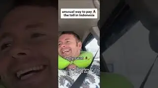 Bule dibuat shock cara orang indonesia bayar tol 🤣 #tol #bayartol #bule #indonesia