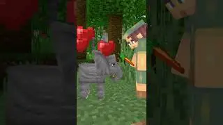 My pet elephant in Minecraft (Wildlife Add&mdash;On) #minecraftbedrock #minecraftshorts #addons