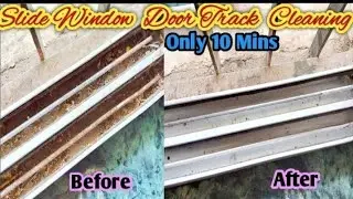 window cleaning/How to clean sliding door, window track/homemade window cleaner/track cleaning brush