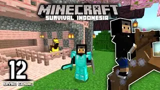 Minecraft survival indonesia| membuat kandang Jono (kuda) di Minecraft EPS 12