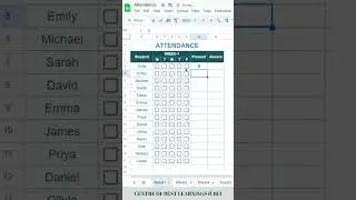 Create attendance tracker (attendance sheet) in Excel #exceltips #exceltutorial #productivity