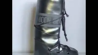 Moon Boot Vinyl Vinyl Met Silver 35-38 Мунбуты Луноходы Серебряные Винил