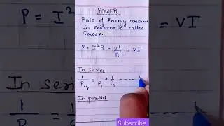 physics #shorts #power #series #parallel #neet booster #shortnotes #class12