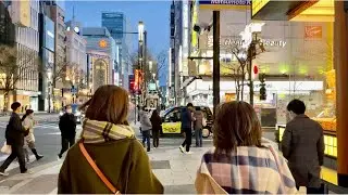 【4K】Tokyo Ginza Walk under the state of emergency (Jan.2021)