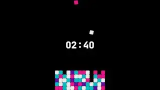2:40 Minute Timer ⏳ ASMR Falling Bricks Countdown (13 Cols, Speed 3, Theme galaxy)