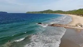 Philippines - El Nido Nacpan beach 4k dron view 21.1.2019