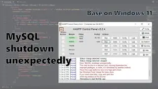 [FIXED] XAMPP Error: MySQL shutdown unexpectedly