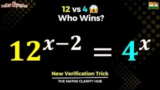 Stop Guessing! Solve 12^(x-2)=4^x Logically | Indian Olympiad