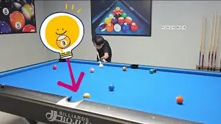 Side Spin Cue ⚪️  to 9 Ball 🟡
