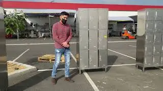 9 Door 9 Tier Stainless Steel Locker assembled