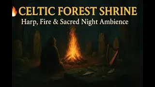 🔥 CELTIC FOREST SHRINE &mdash; Harp, Fire & Sacred Night Ambience