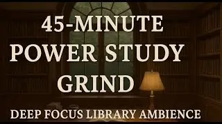 45-Minute Power Study Grind 💪📚 Deep Focus Library Ambience for Productivity
