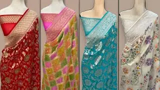 Pure khaddi Georgette banarasi sarees🌹2026 Collection 🌹Easy Draping 🔥Latest Khaddi handloom sarees