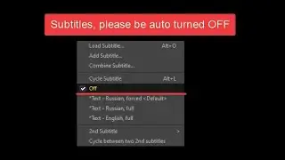 PotPlayer | How to select subtitles to be off automatically