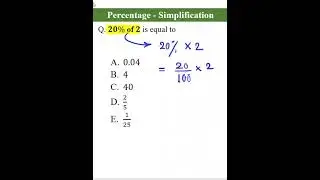 Percentage - Simplification #shorts #maths #percentage #mathematics #mathisfun