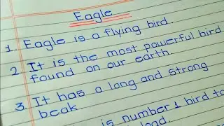 Essay on eagle // 10 line on eagle // essay writing on eagle in English // my favourite bird essay