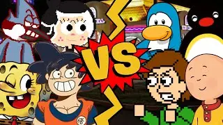 M.U.G.E.N Battles | SpongeBob/Goku/Mordecai/Hanazuki vs Caillou/Boris Anderson/Pingu/Club Penguin